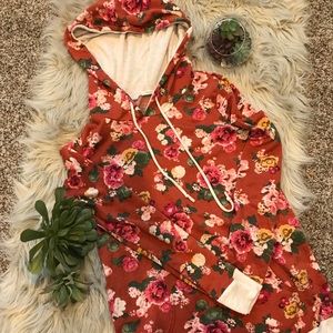 Floral Pullover Hoodie